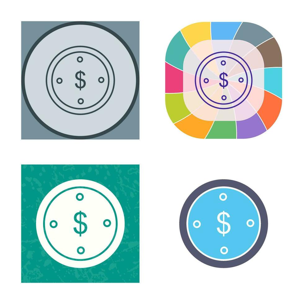 Dollar Coin Vector Icon