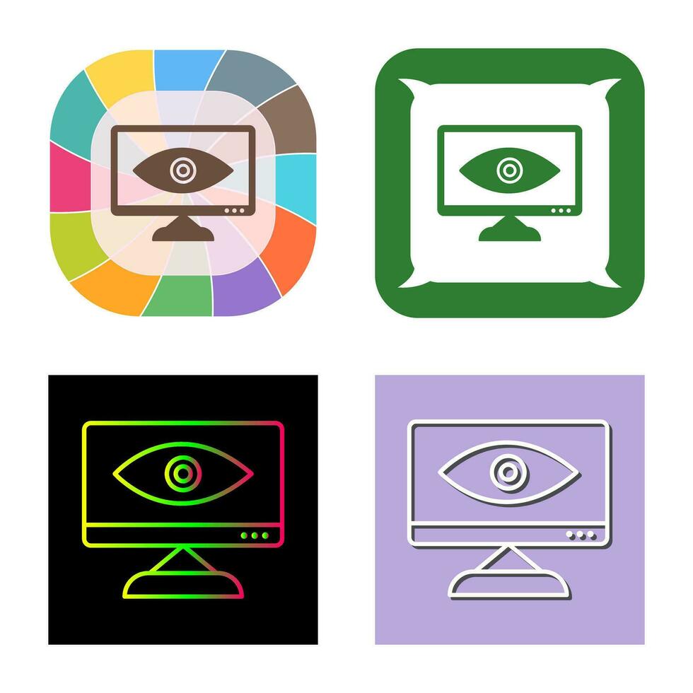 icono de vector de visibilidad web único