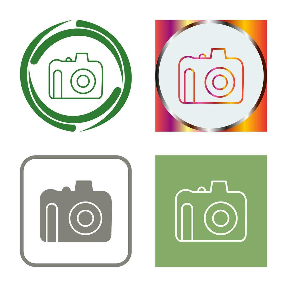 Unique DSLR Camera Vector Icon