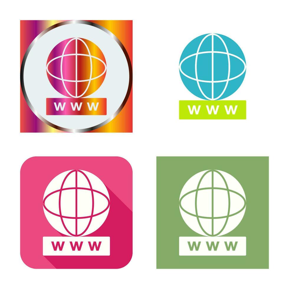 Unique World Wide Web Vector Icon