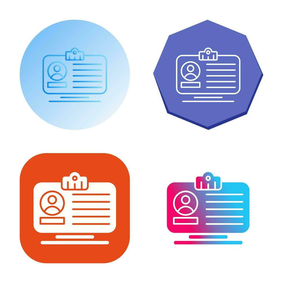 Id Card Vector Icon