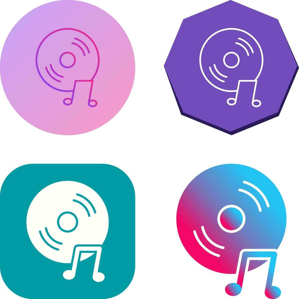 Unique Music CD Vector Icon