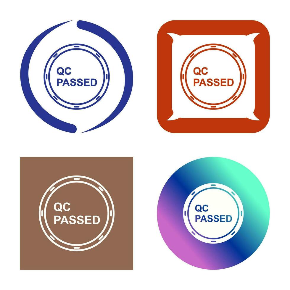 Unique QC Passed Vector Icon