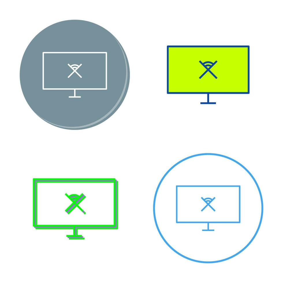 Unique Disconnected Network Vector Icon