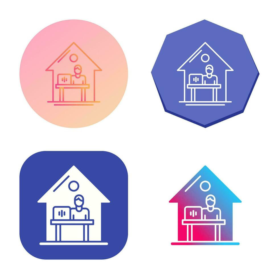 Work At Home Vector Icon