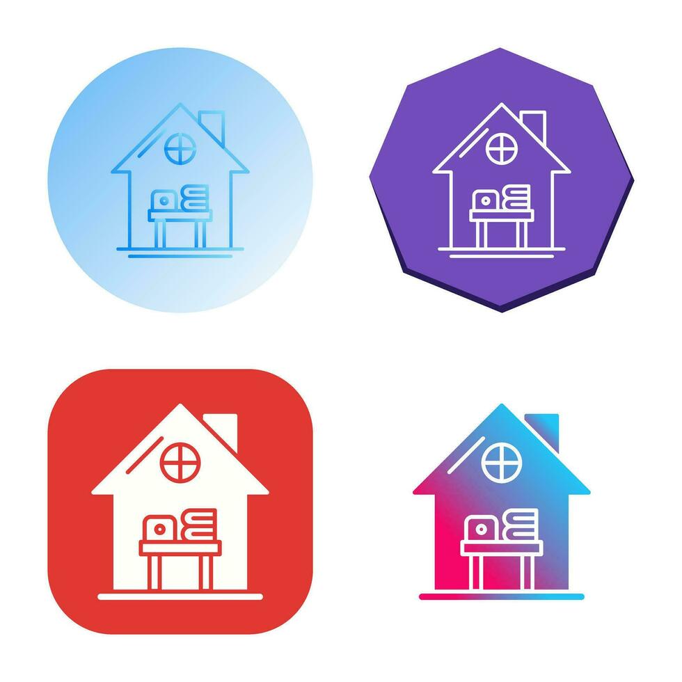 Home Work Place Vector Icon