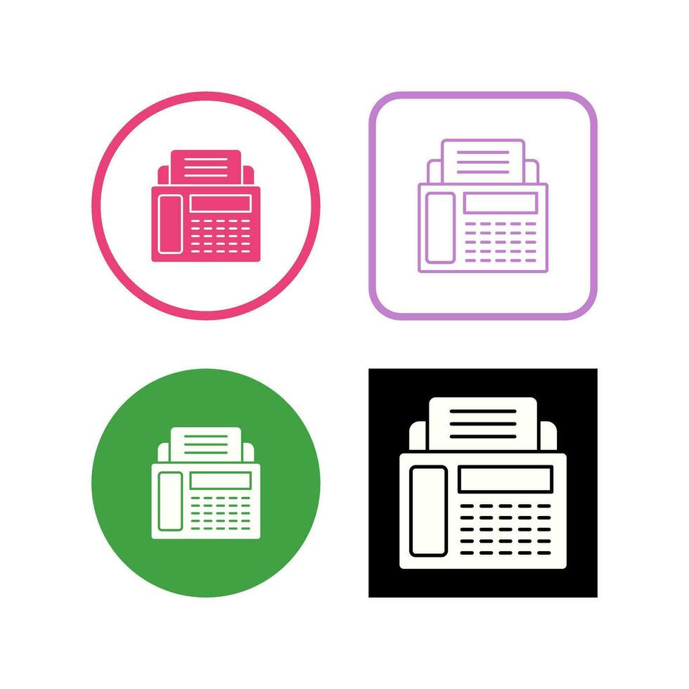 Fax Machine Vector Icon