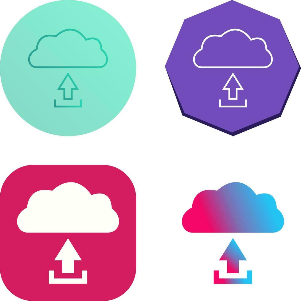 Unique Upload to Cloud Vector Icon