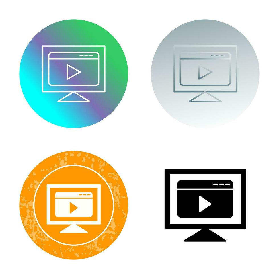 Video Streaming Vector Icon