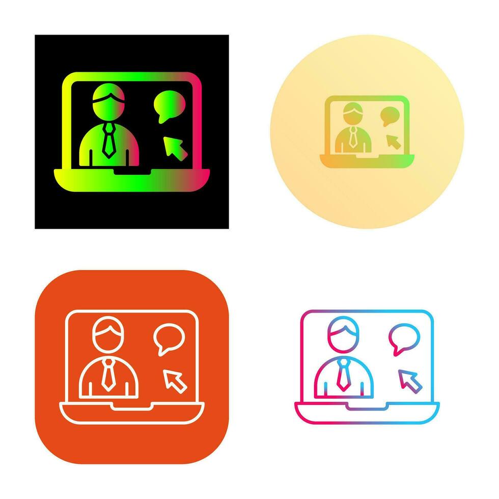 Online Interview Vector Icon
