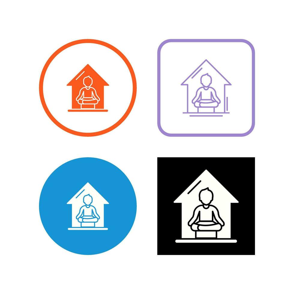 Yoga At home Vector Icon