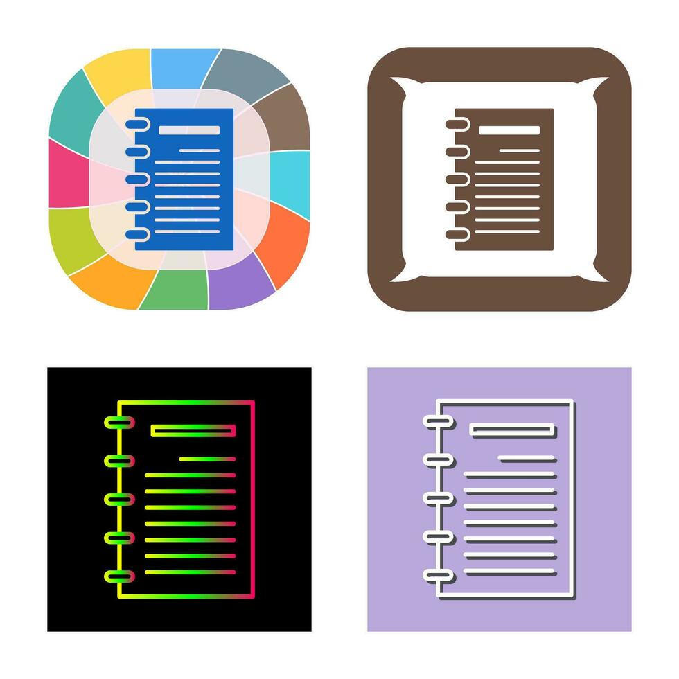 Notepad Vector Icon 34152345 Vector Art at Vecteezy