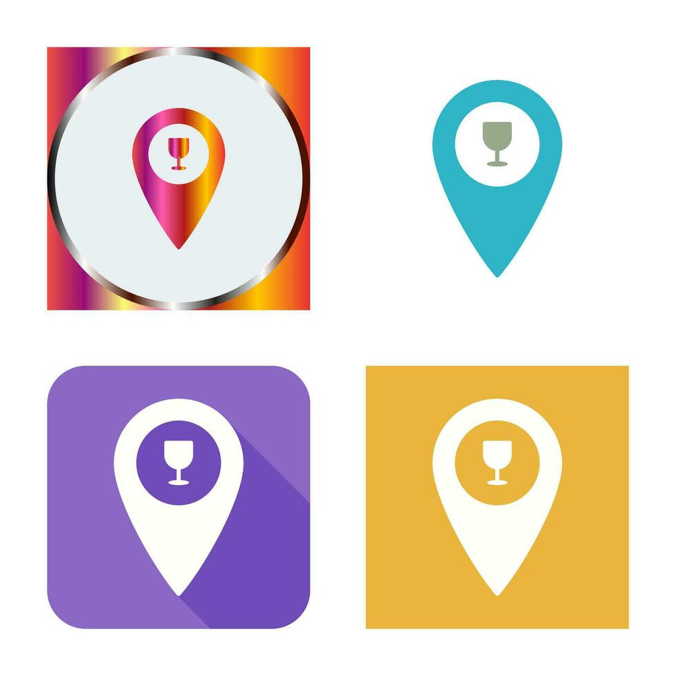 Unique Bar Location Vector Icon