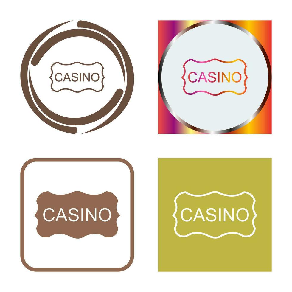 icono de vector de signo de casino