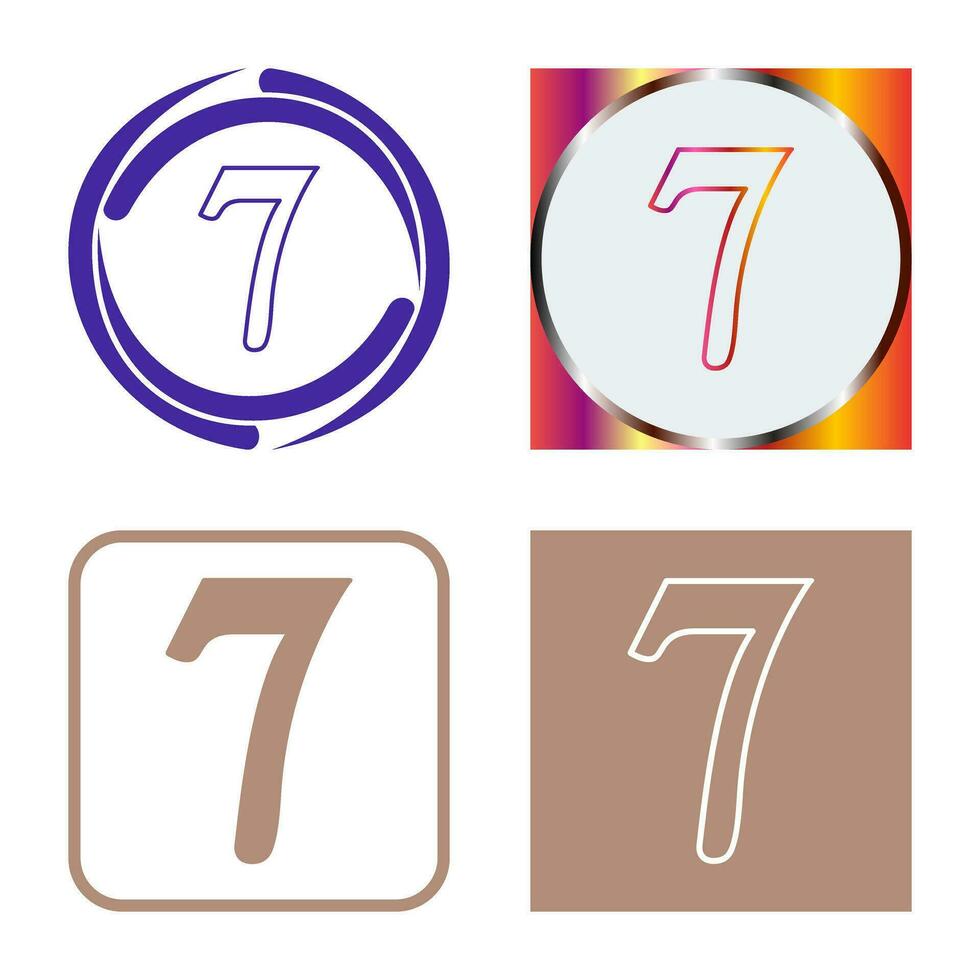 Number Seven Vector Icon