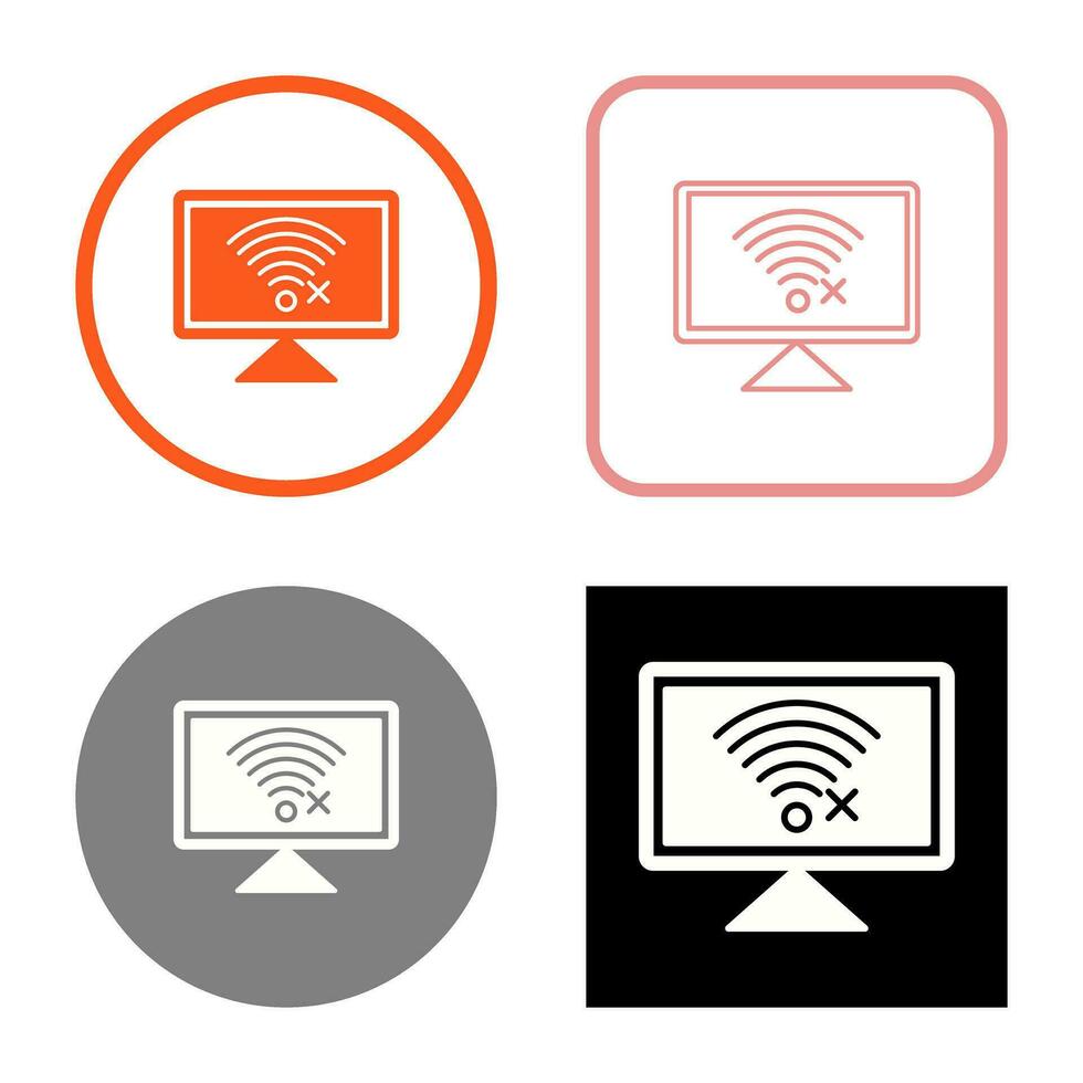 Disconnected Network Vector Icon