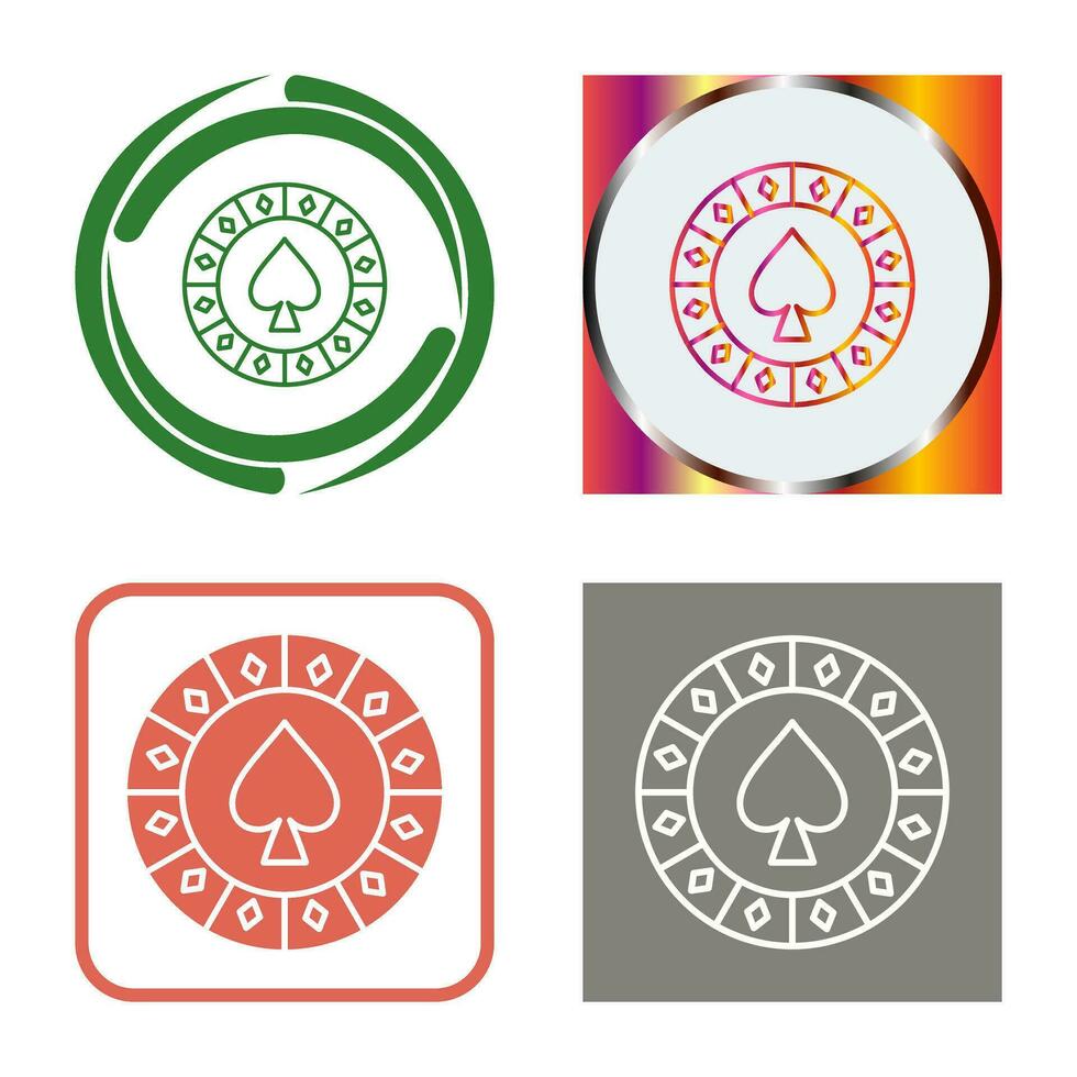 Spade Chip Vector Icon