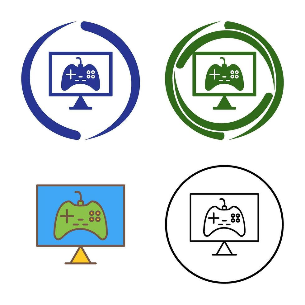 Unique Online Games Vector Icon