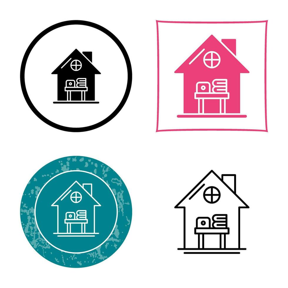 Home Work Place Vector Icon