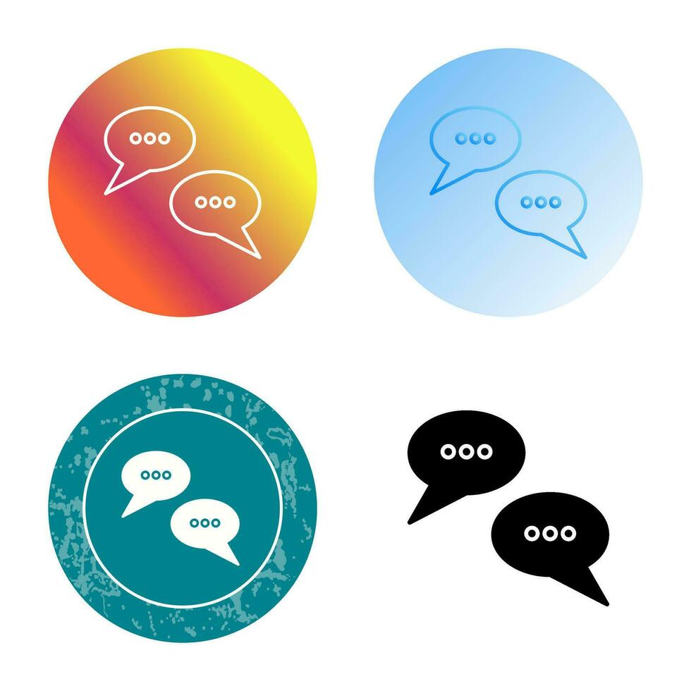 icono de vector de burbujas de conversación