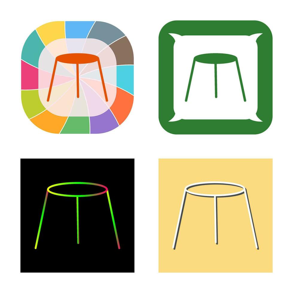 Unique Stool Vector Icon