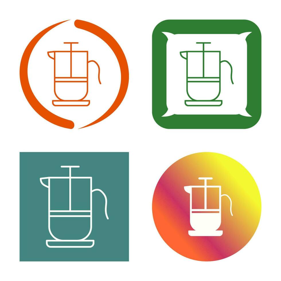 French Press Vector Icon