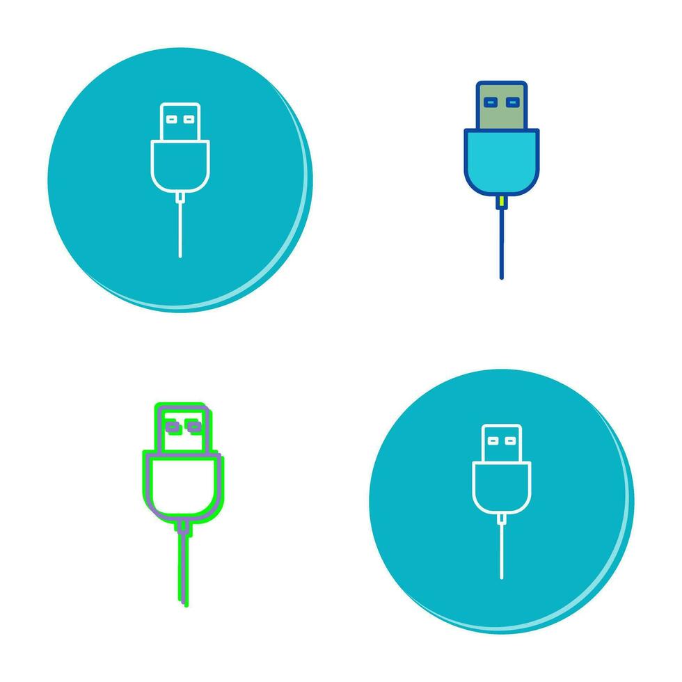 Unique USB Cable Vector Icon