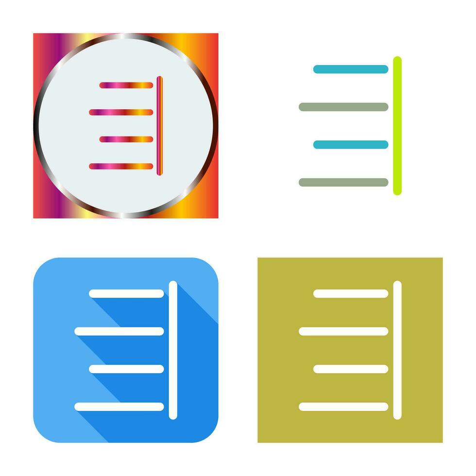 Unique Right Align Vector Icon