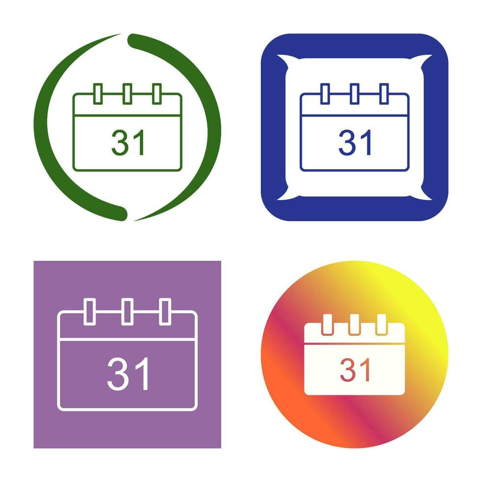 Unique Calendar Vector Icon