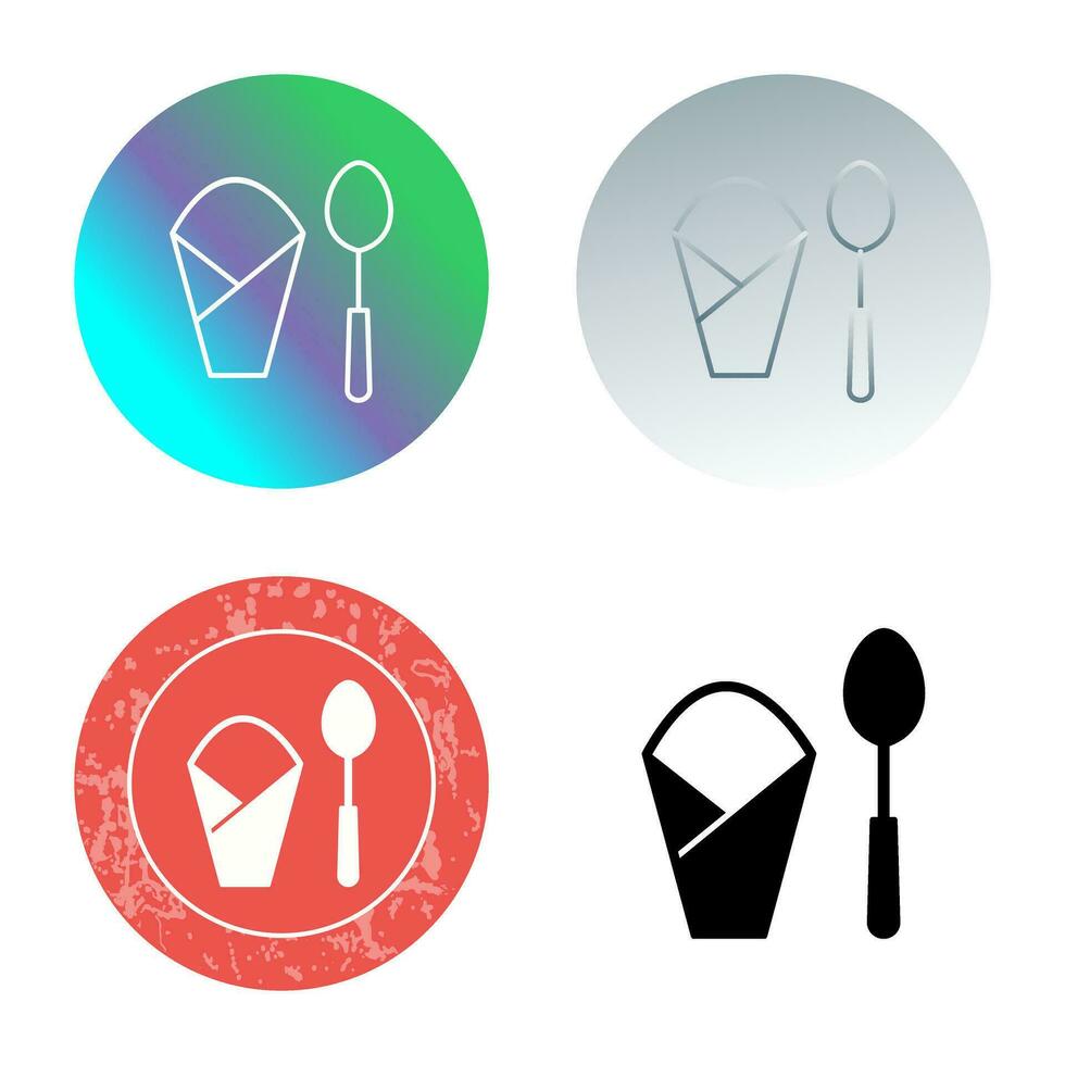 Spoon and Napkin Vector Icon