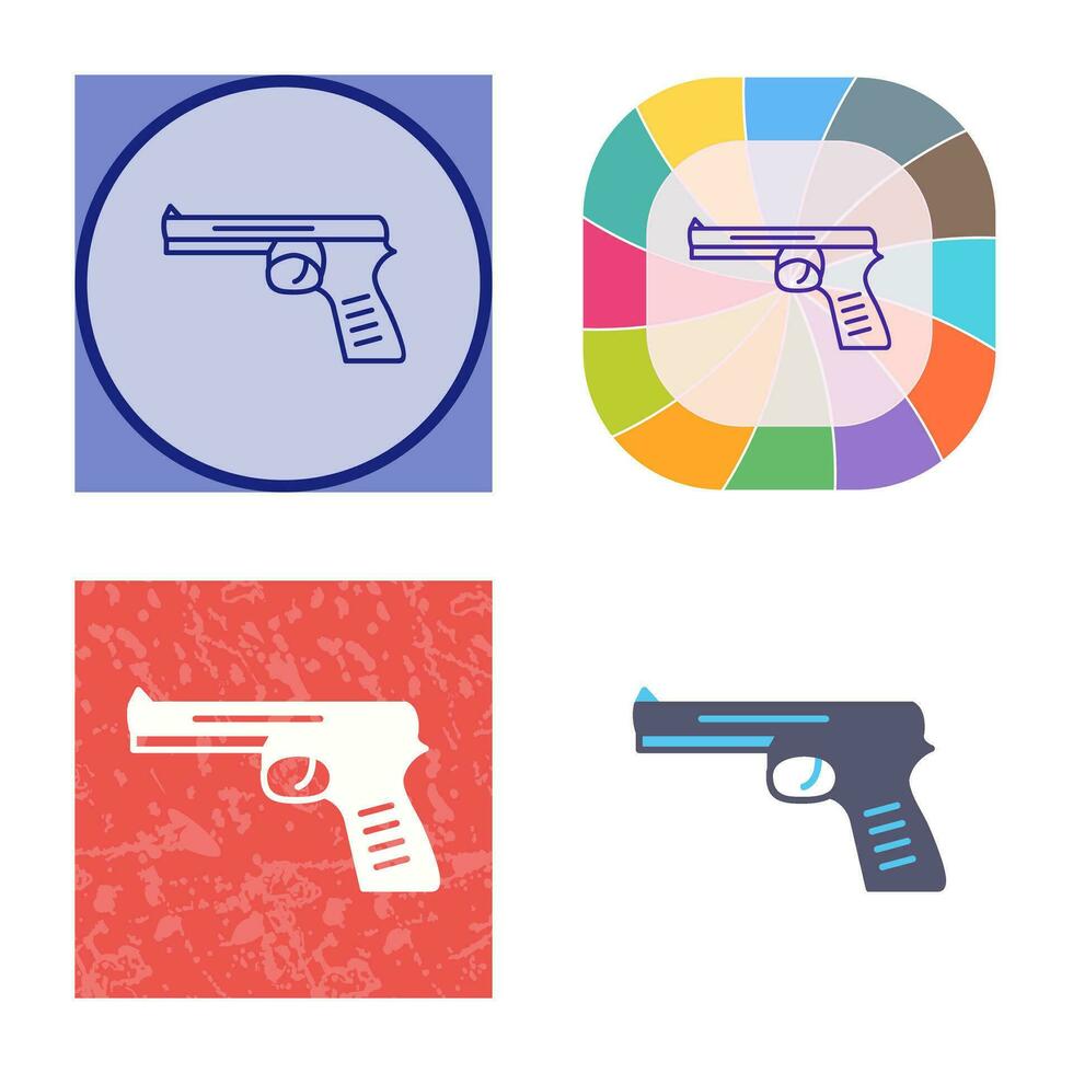 icono de vector de pistola única