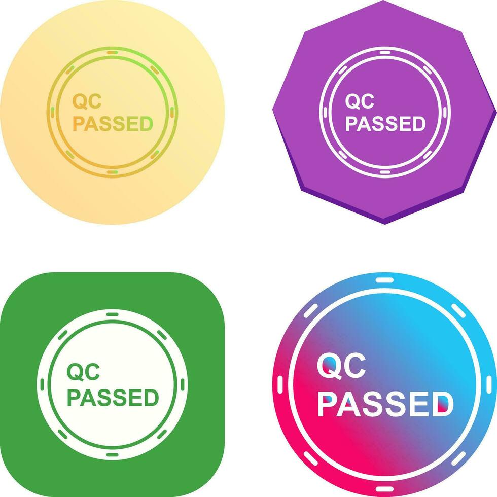 Unique QC Passed Vector Icon