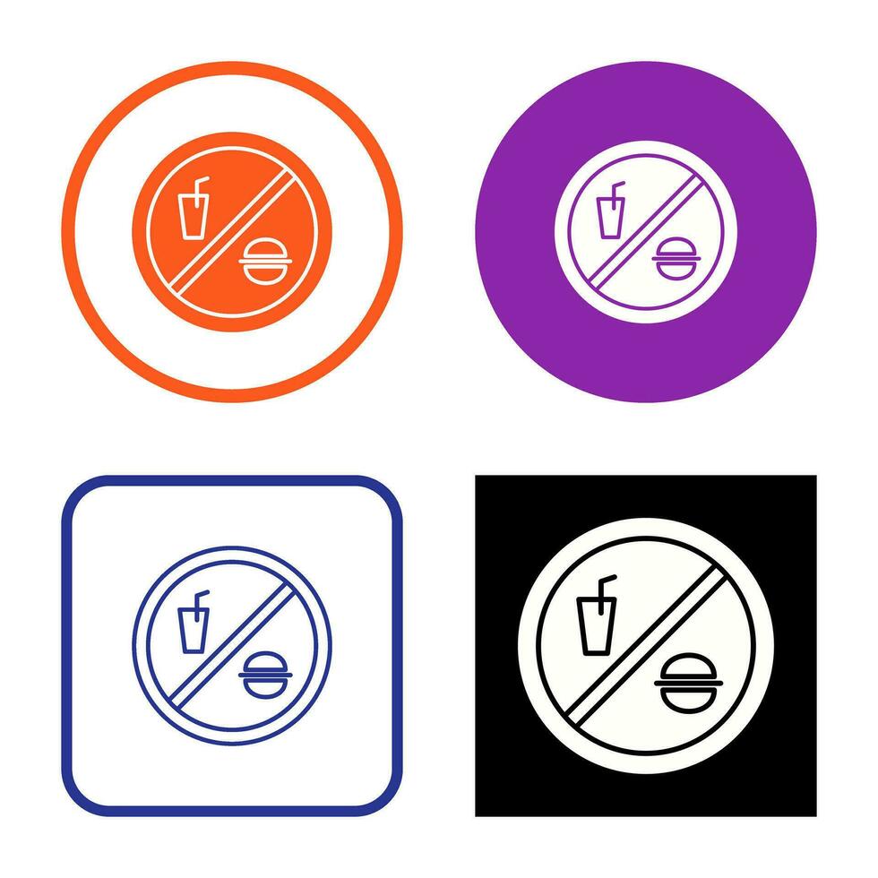 No Food or Drinks Vector Icon