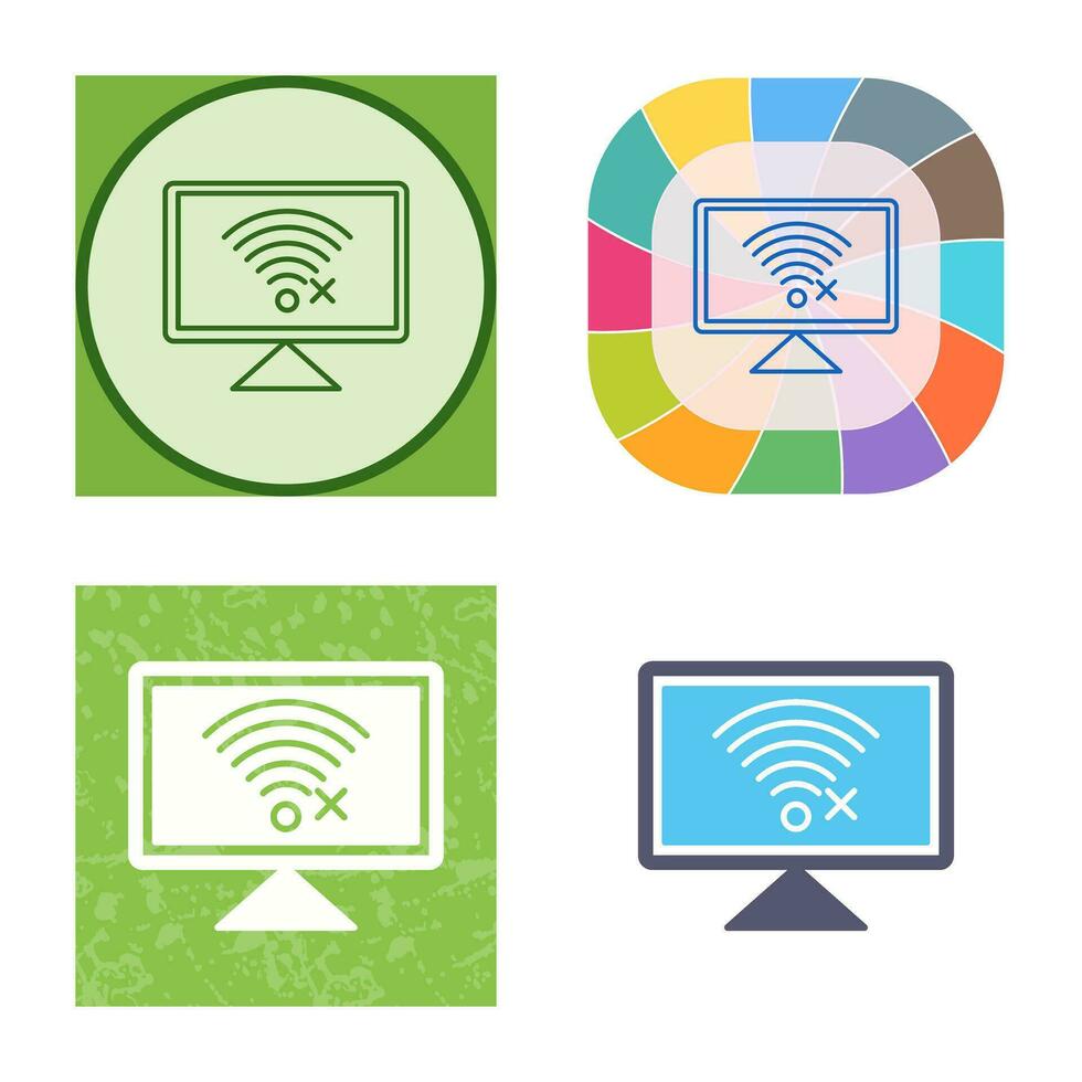 Disconnected Network Vector Icon