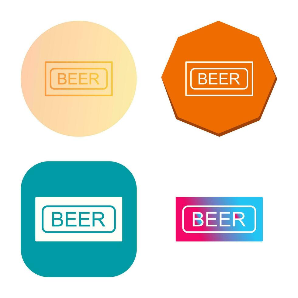 icono de vector de signo de cerveza