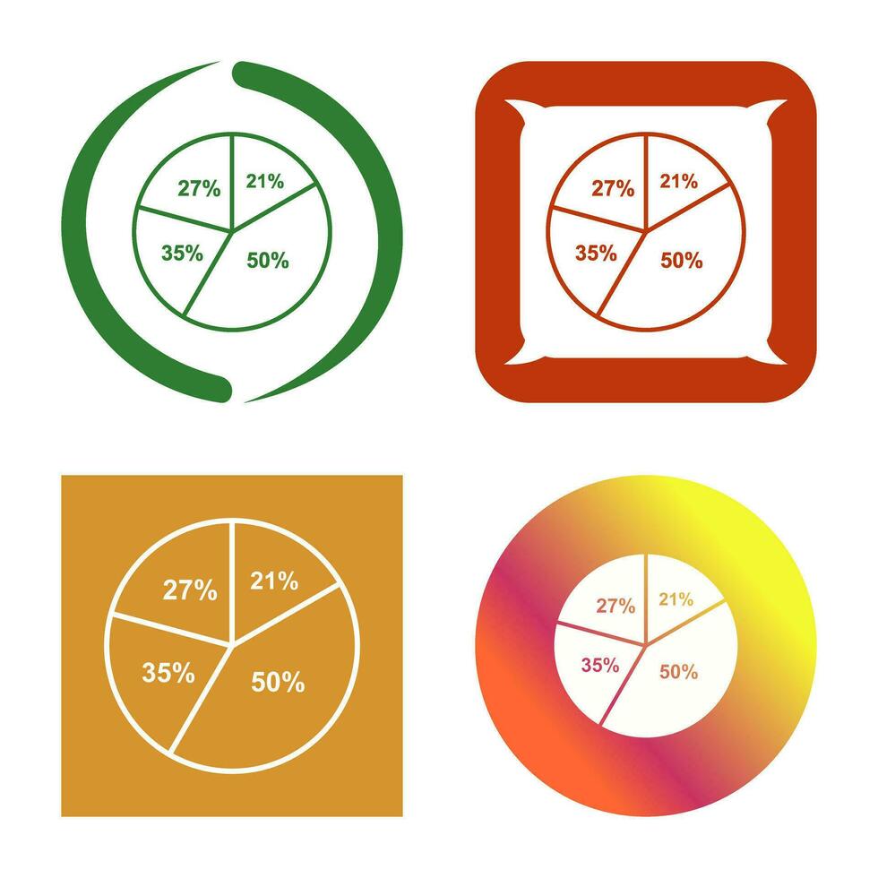 icono de vector de gráfico circular