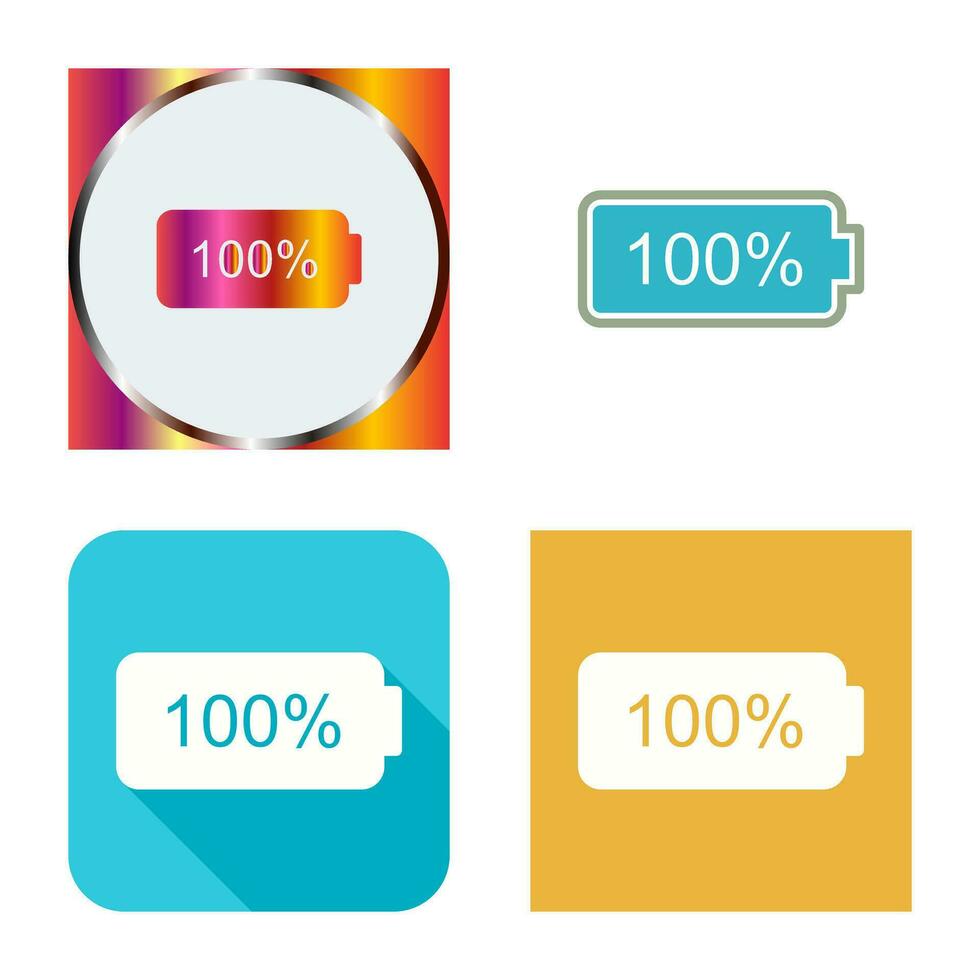 Unique Full Battery Vector Icon