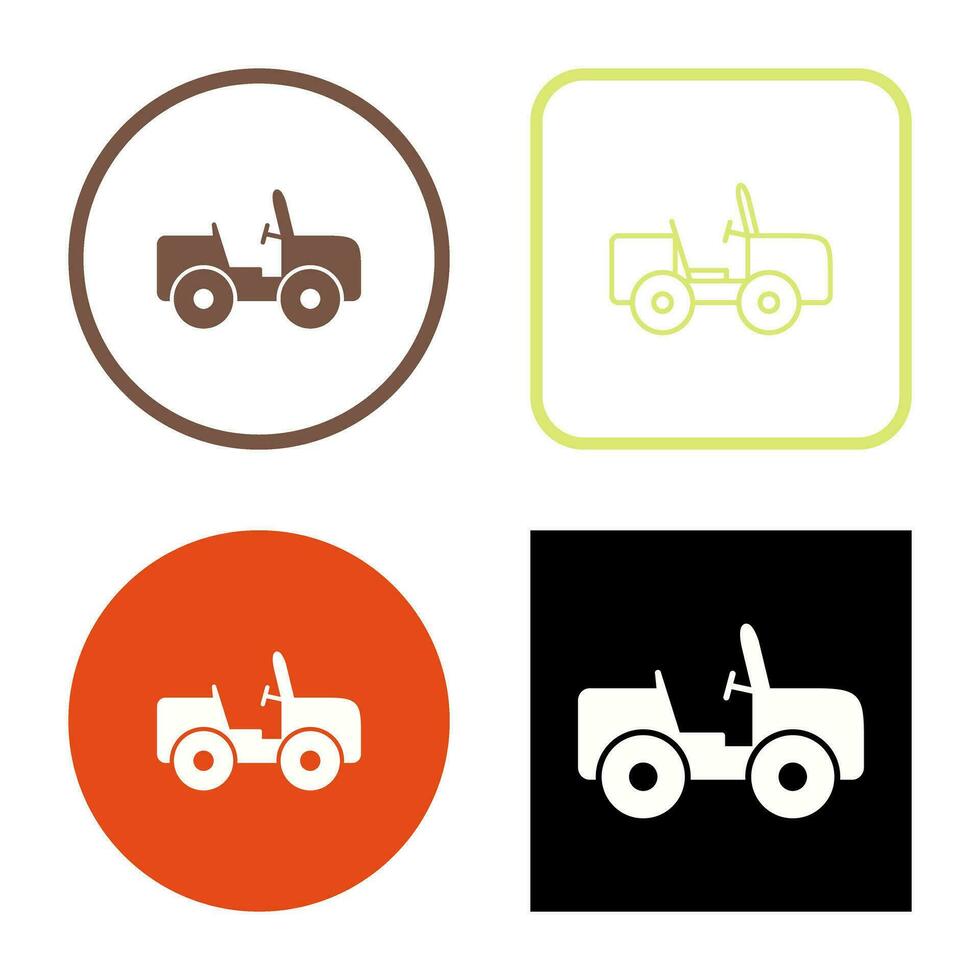 safari, jeep, vector, icono vector