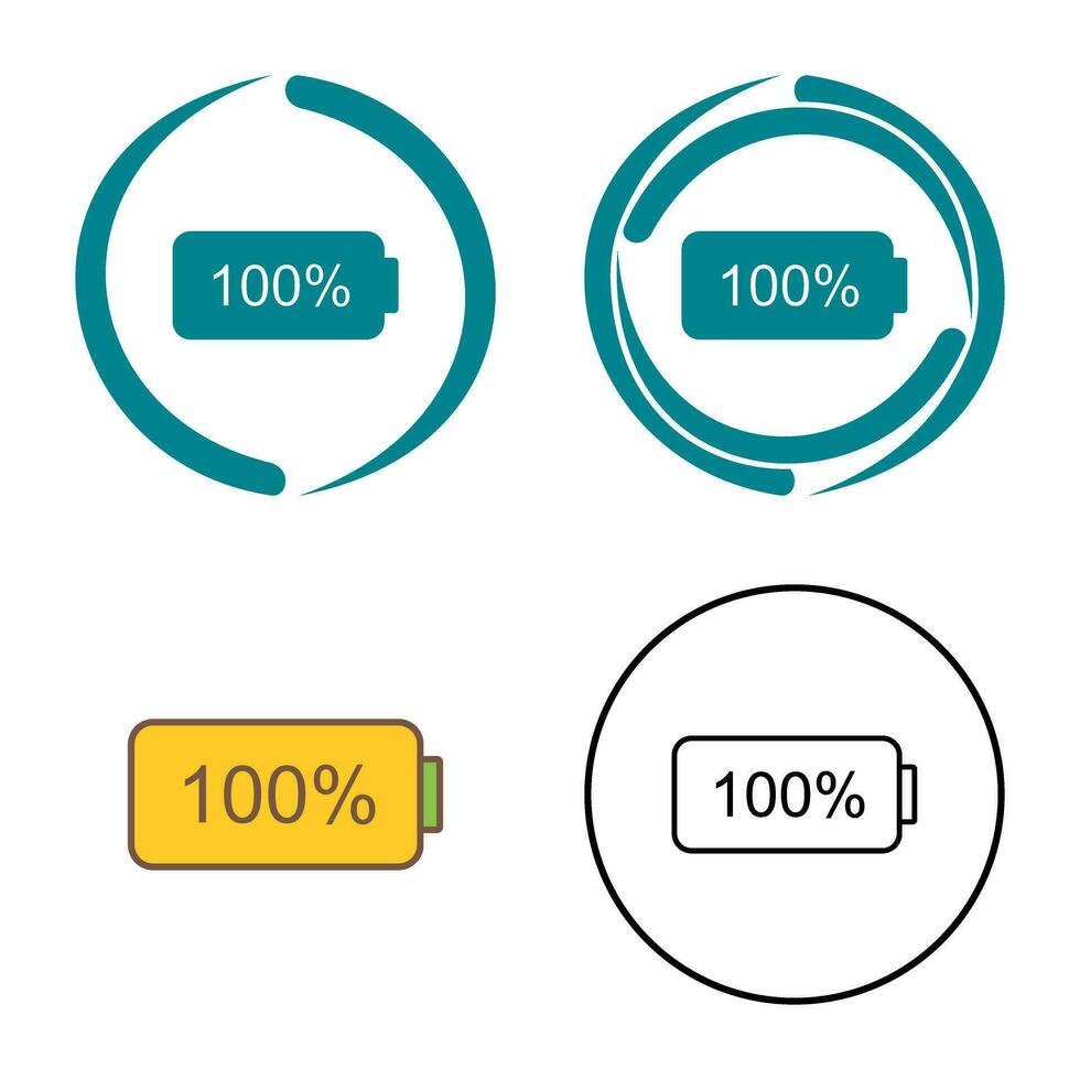 Unique Full Battery Vector Icon