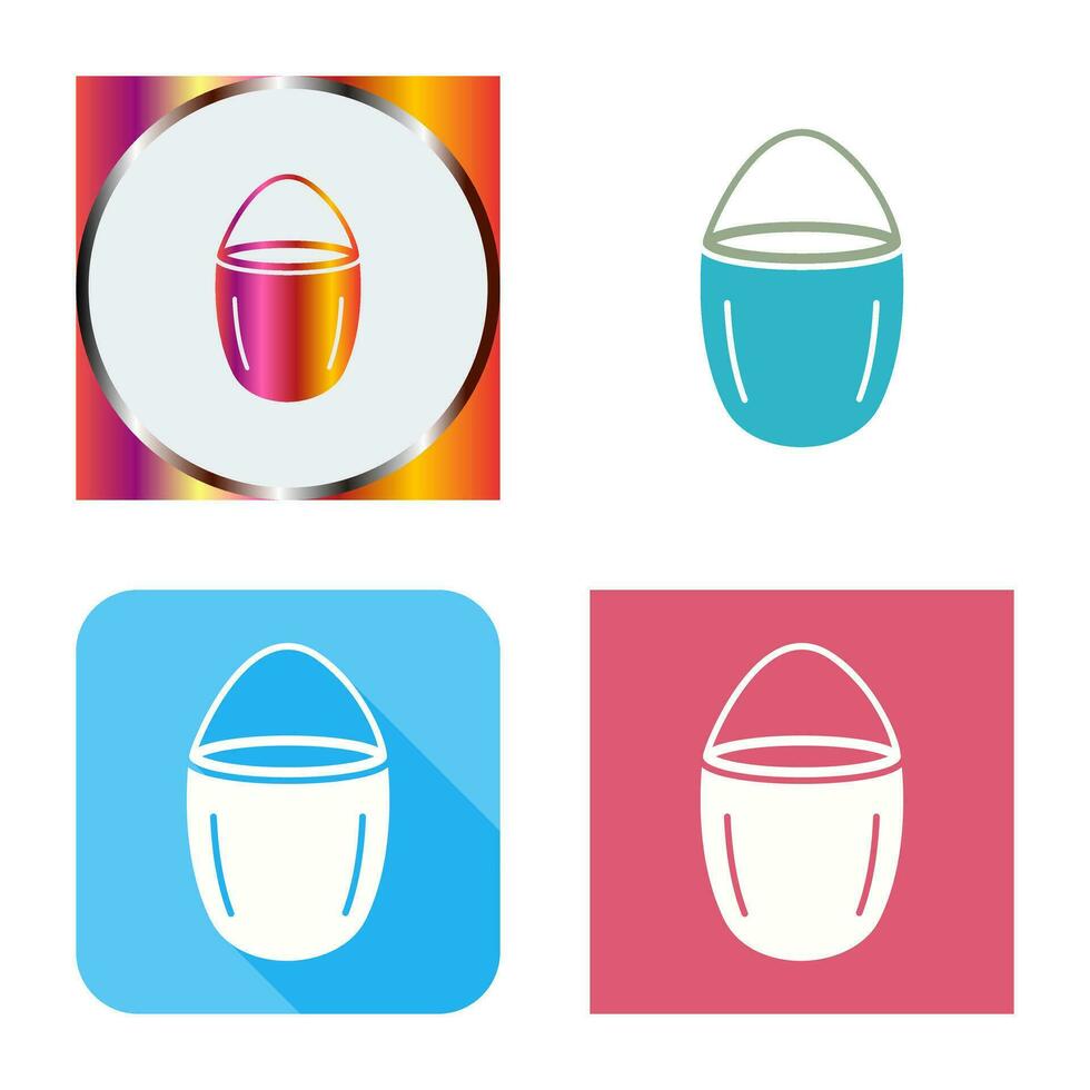 Unique Water Bucket Vector Icon