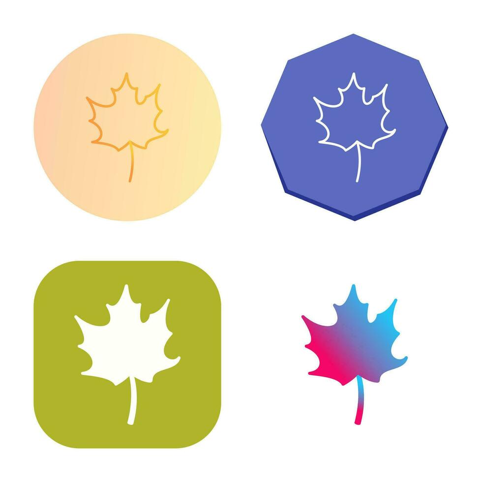 Autumn Leaf Vector Icon