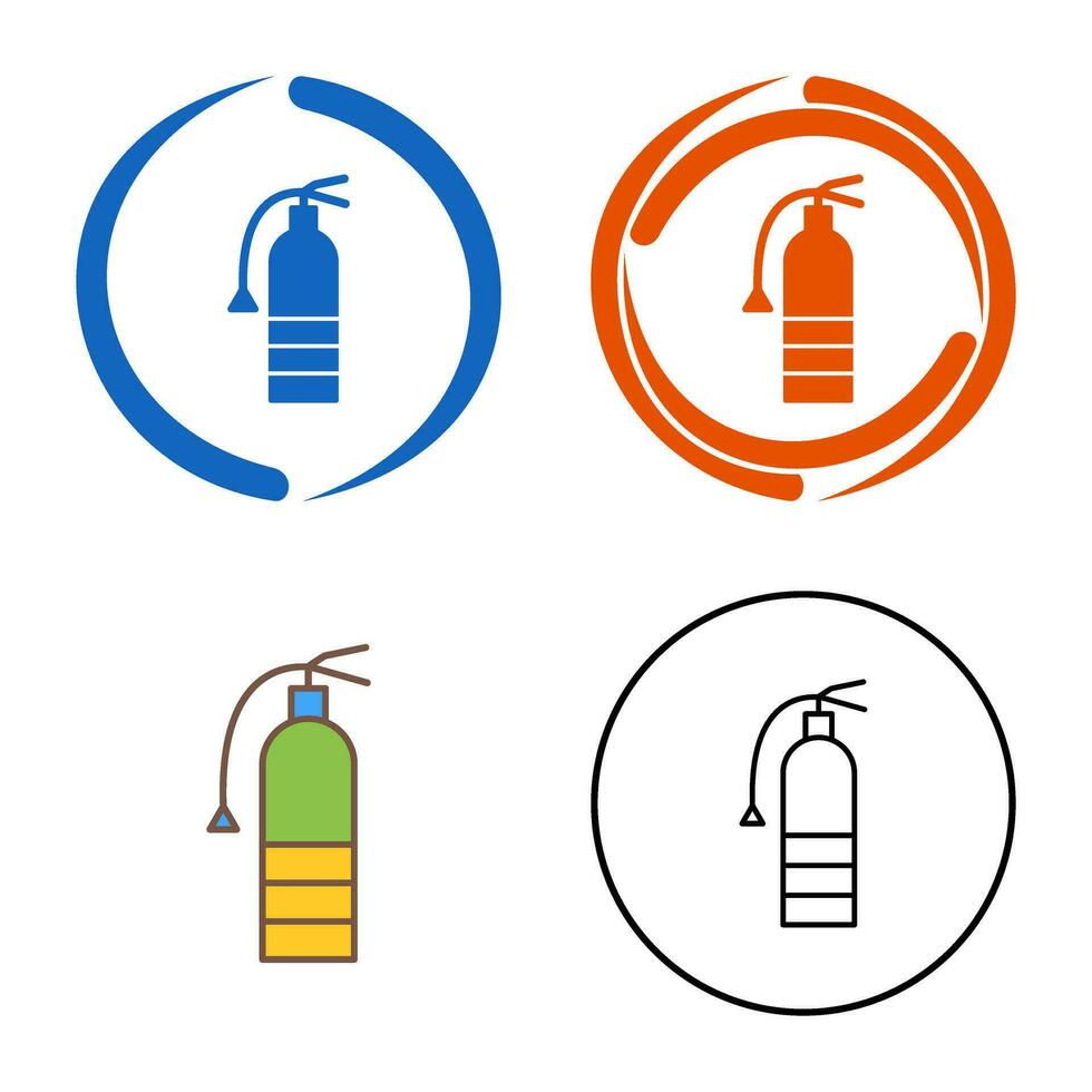 icono de vector de extintor único