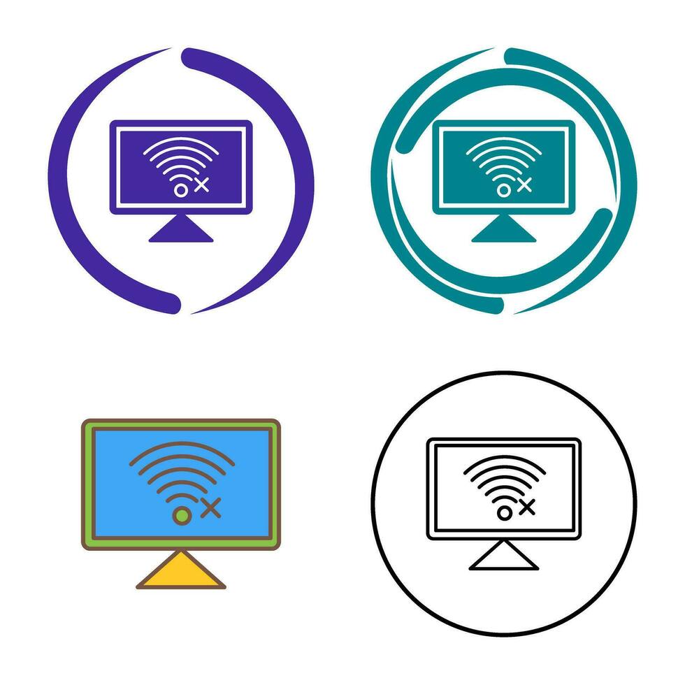 Disconnected Network Vector Icon