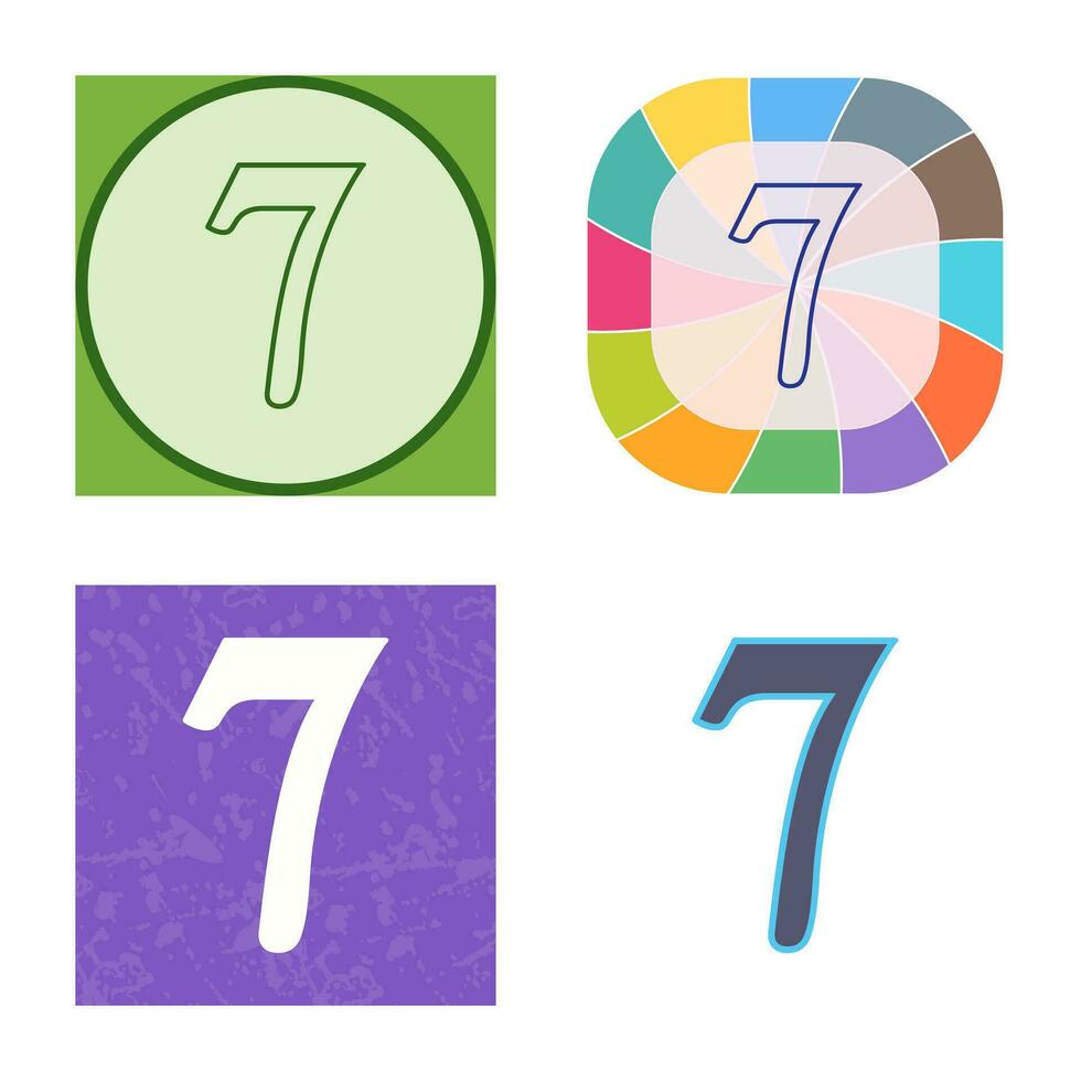Number Seven Vector Icon