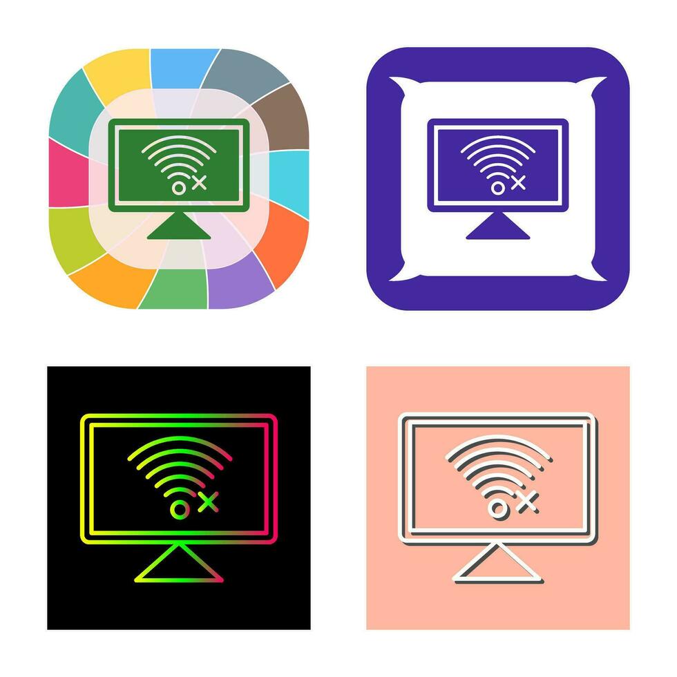 Disconnected Network Vector Icon