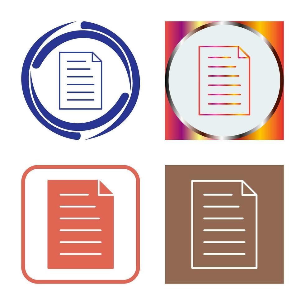 Unique Document Vector Icon