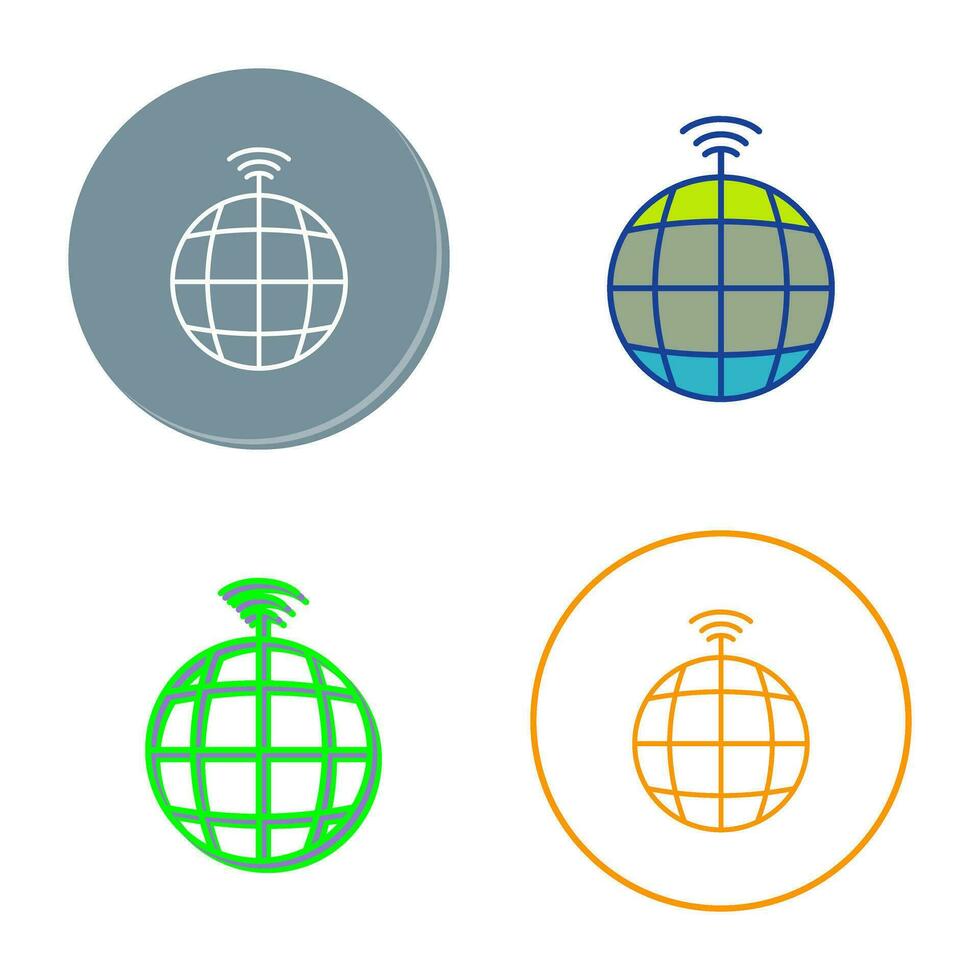 icono de vector de señales globales