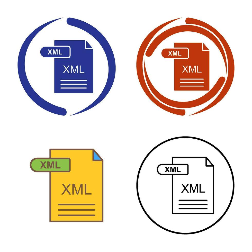 icono de vector xml