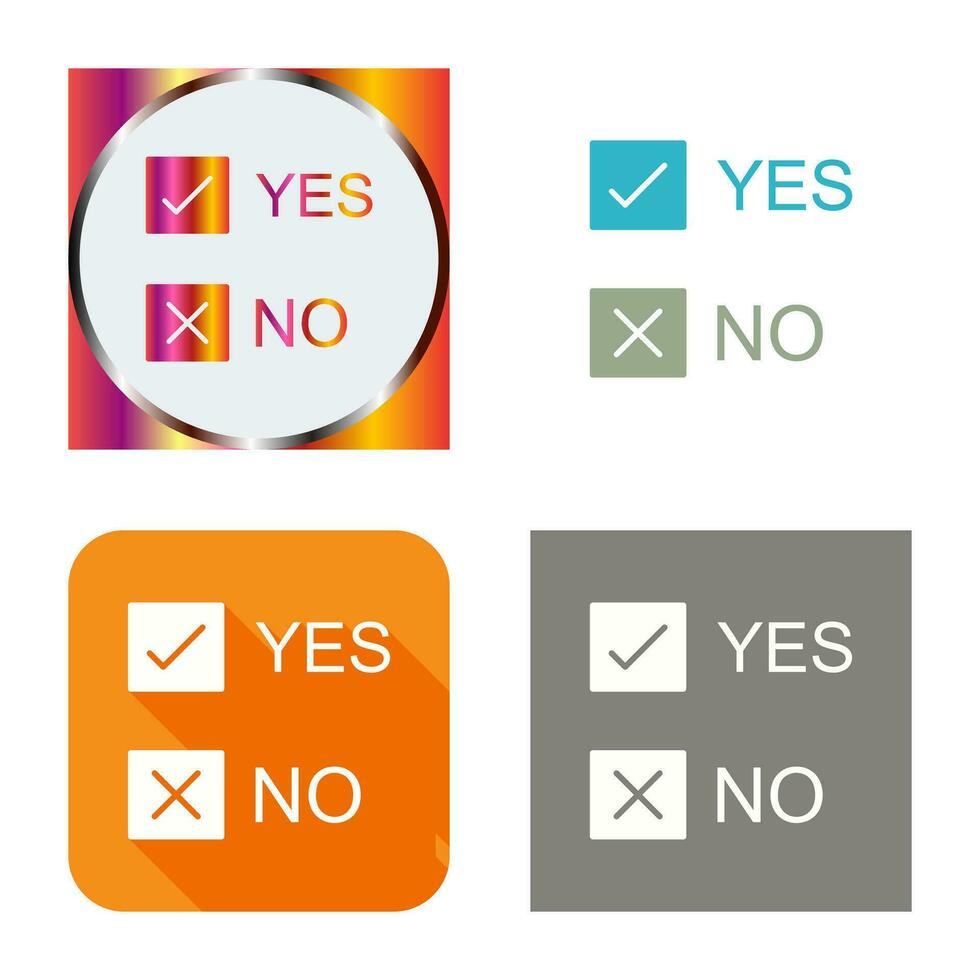 Yes No Option Vector Icon