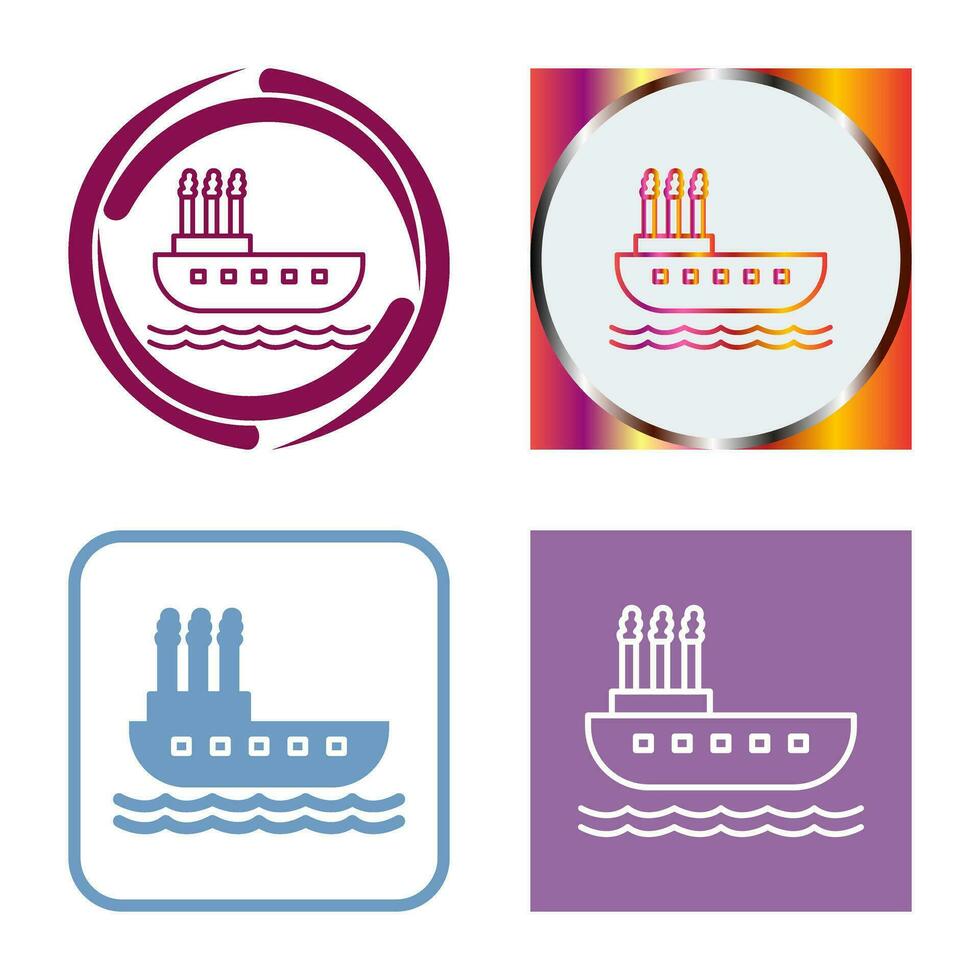 Steamboat Vector Icon